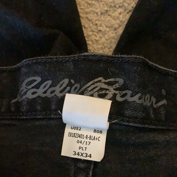 Black Eddie Bauer 34-34 Slim Fit Jeans - Picture 3 of 3